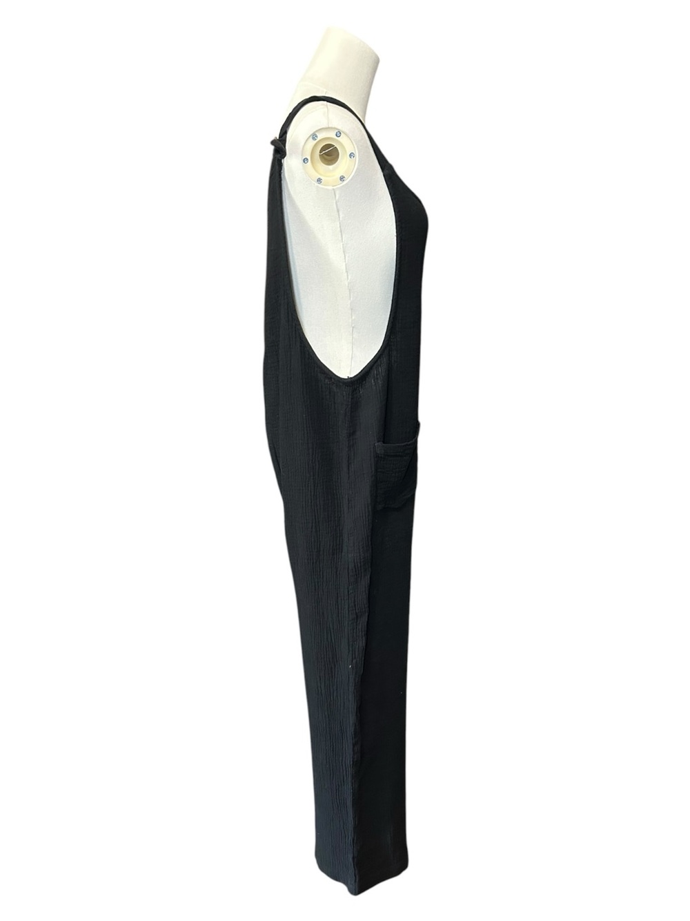 Umgee Black Sleeveless Button-Front Jumpsuit - Picture 4 of 8